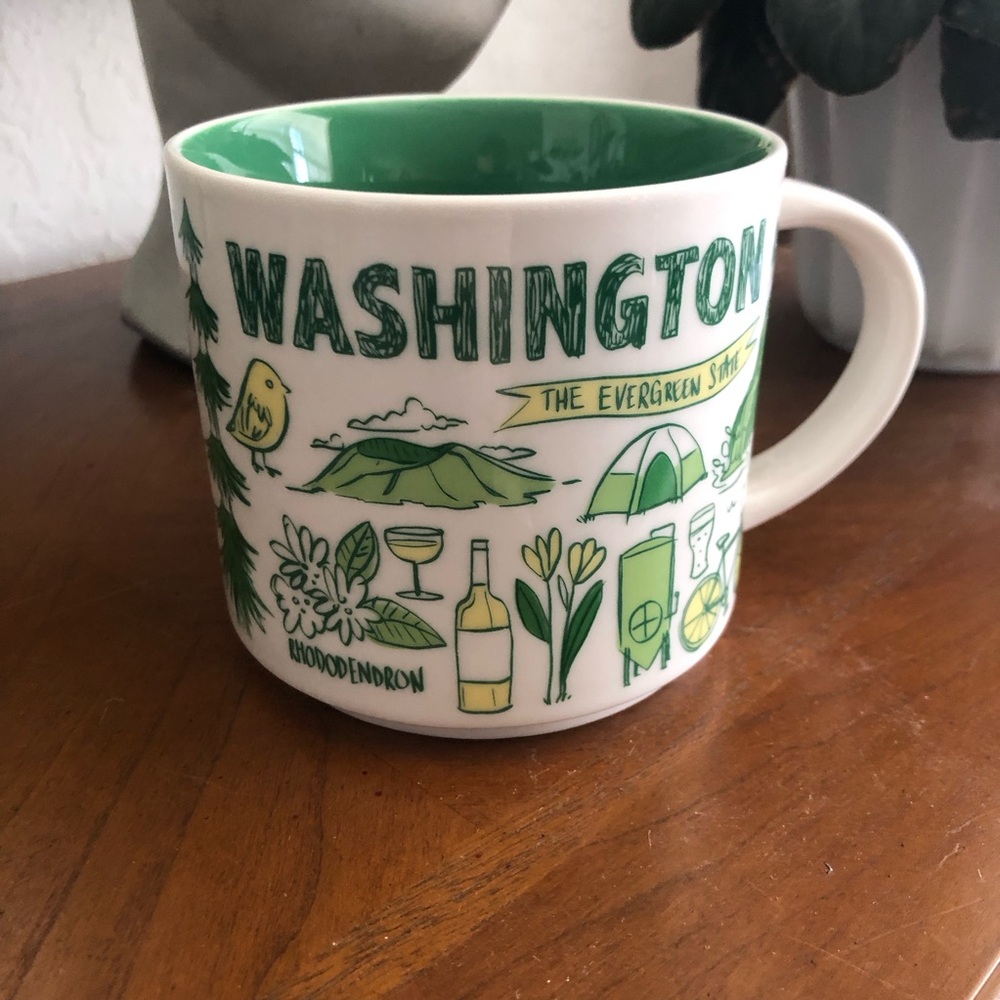 Starbucks Been There Series Washington State Mug - Green and White